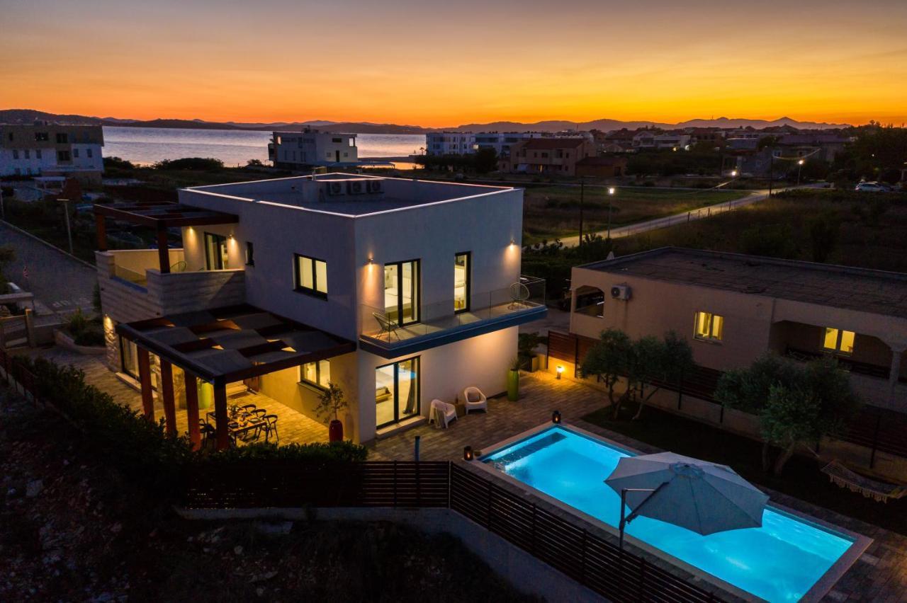 Villa Olea With Heated Pool And Jacuzzi Sukosan Bagian luar foto
