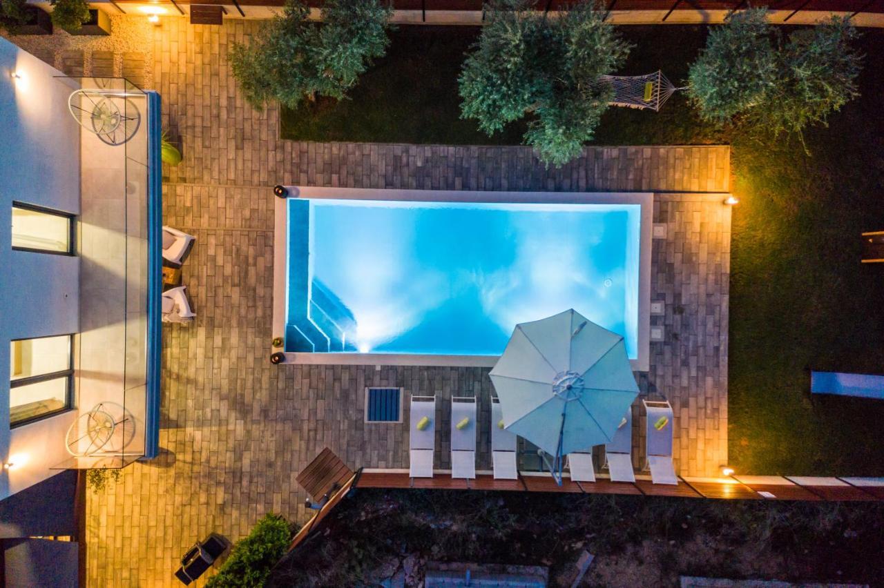 Villa Olea With Heated Pool And Jacuzzi Sukosan Bagian luar foto